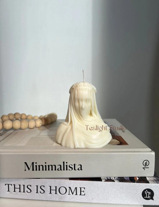 eco-friendly soy wax veil lady candle