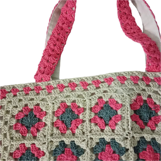 Granny square tote bag and purse