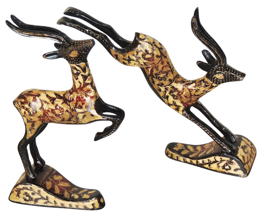 brass deer statues