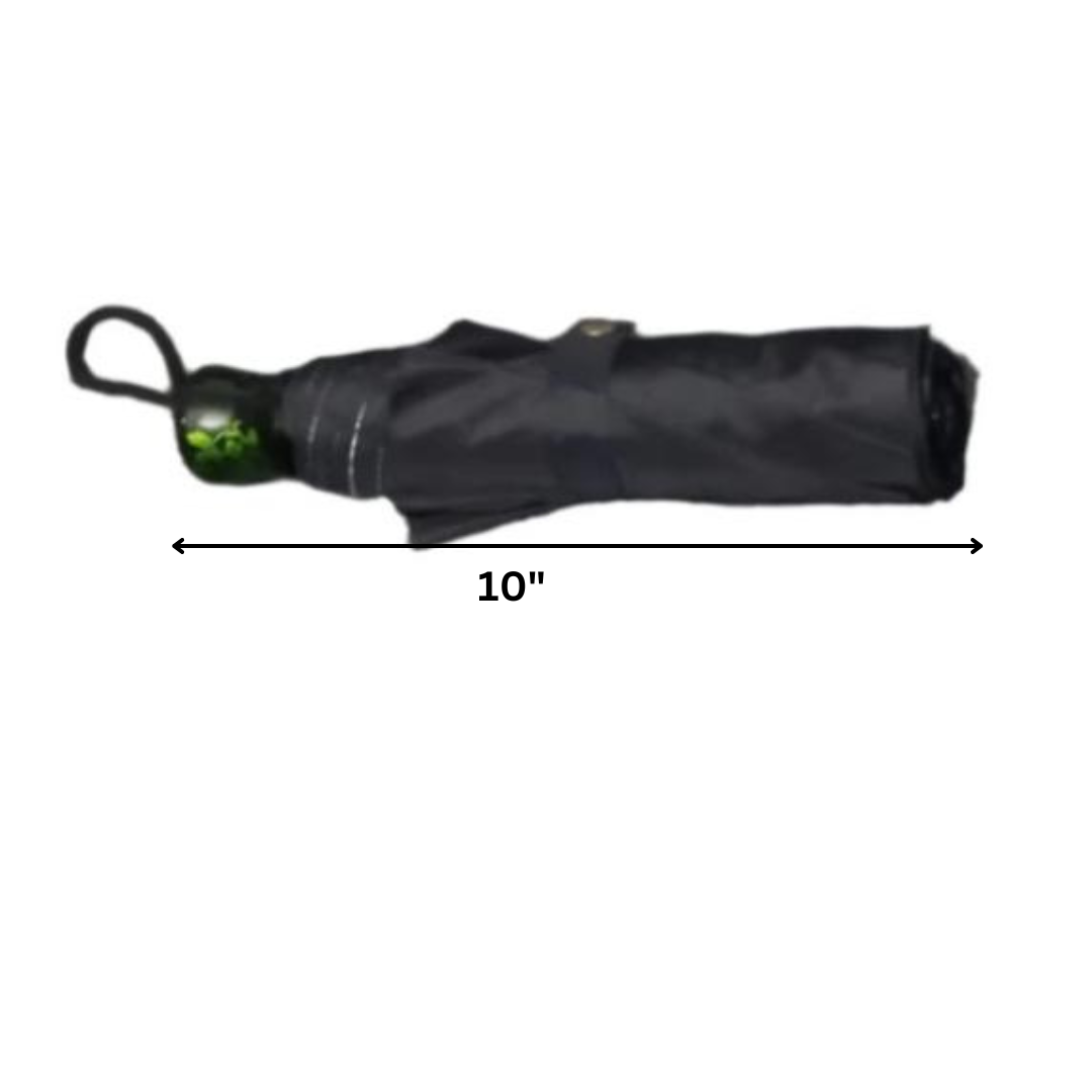 Black 3 fold umbrella folded dimension