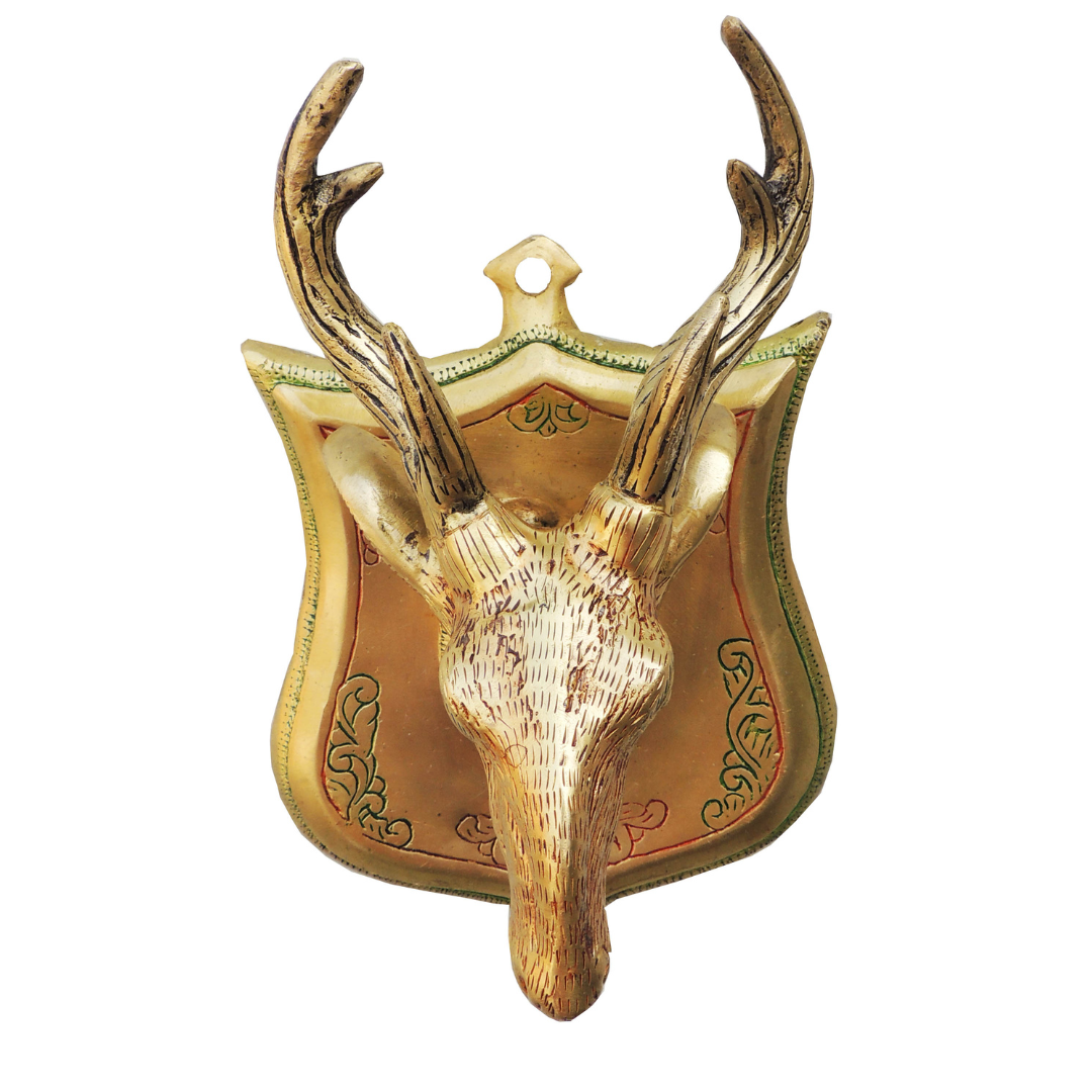 Brass Deer Head Wall Mount