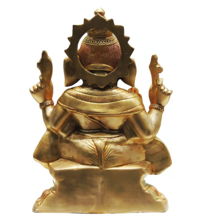 Brass Ganesh back