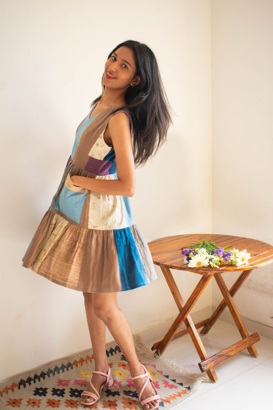 Harmony Patches Sleeveless Dress