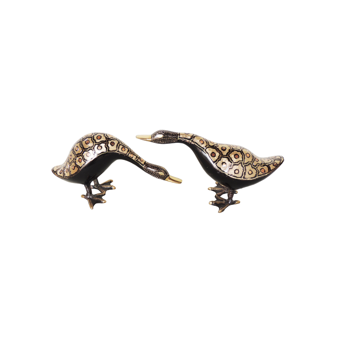 Handcrafted Brass Swan Figurines