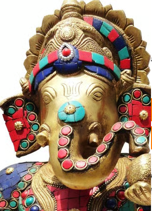 Brass Ganpati on Mooshika Vahana
