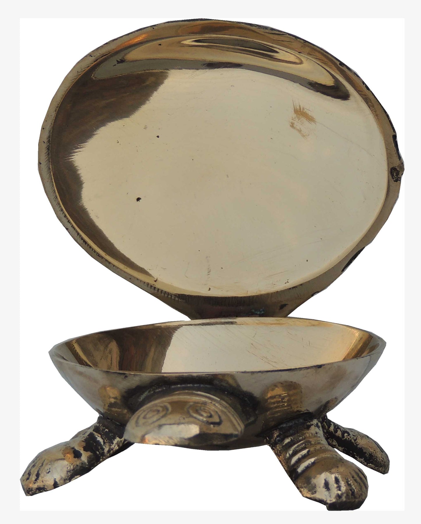 Turtle Figurine with Inlaid Shell