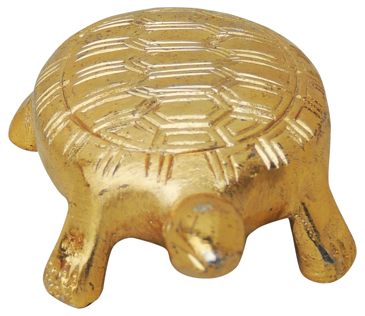 Turtle Statue Made of Brass with Golden Finish