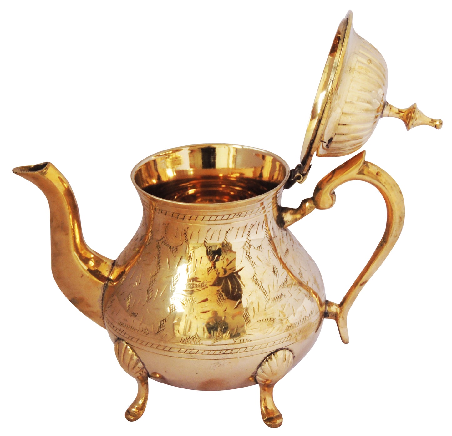 Brass Tea /Coffee Pot with Legs (650mL)