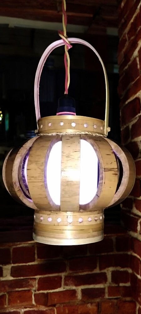 handcrafted bamboo lampshade