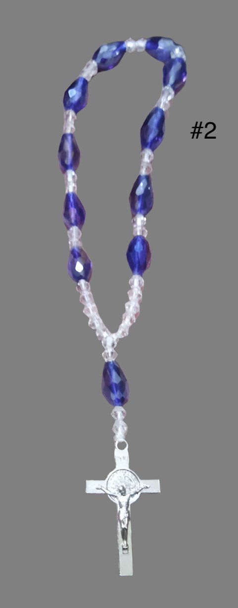 buy rosary online - blue & white