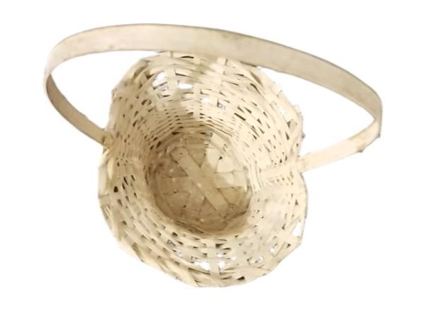 zoomed out top view of flower basket