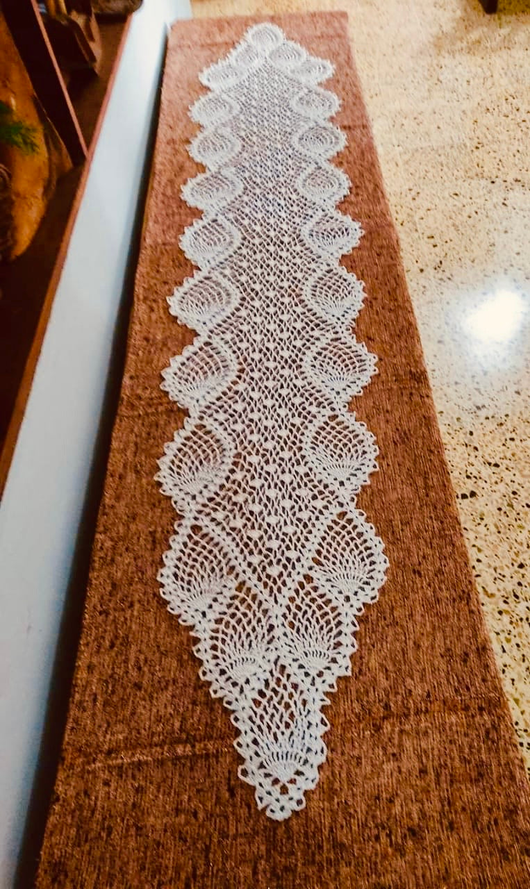 White Lace Table Runner