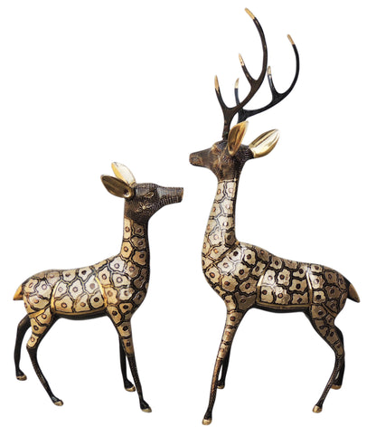 Brass Deer Duo (28 inches)