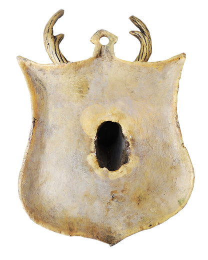 Back Side of Deer Head Statue in Brass