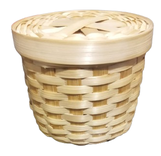 bamboo box round with smooth top