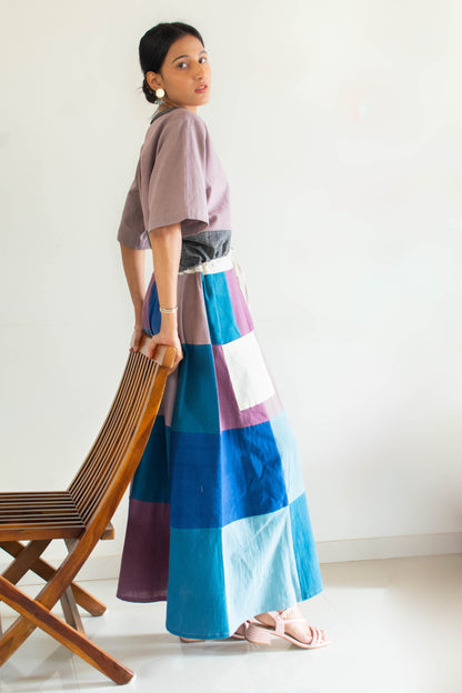 Mosaic Maxi Skirt with Pockets