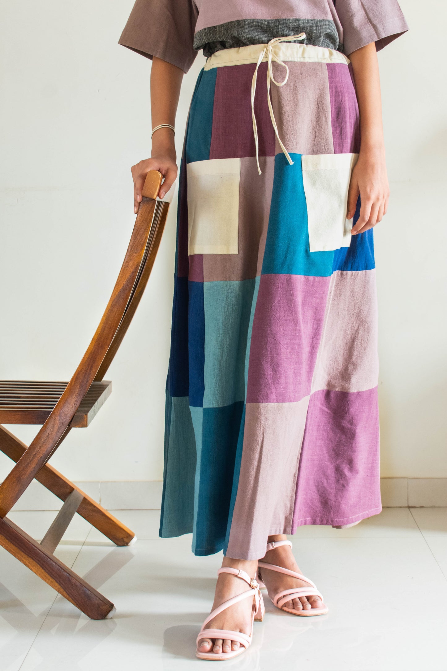 Mosaic Maxi Skirt with Pockets