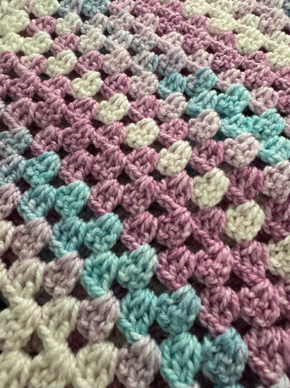 Crochet Handmade Muffler - Pink and Blue Gradient