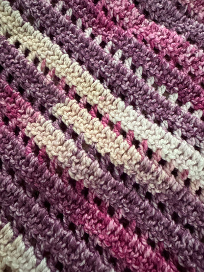 Crochet Handmade Muffler - Mauve Gradient