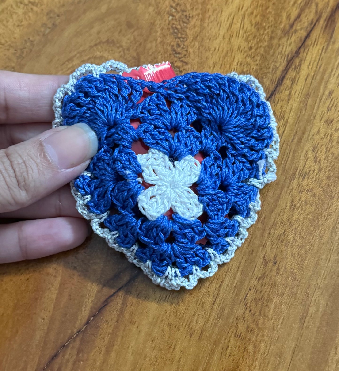 Crochet Heart - Pouch and Christmas ornament