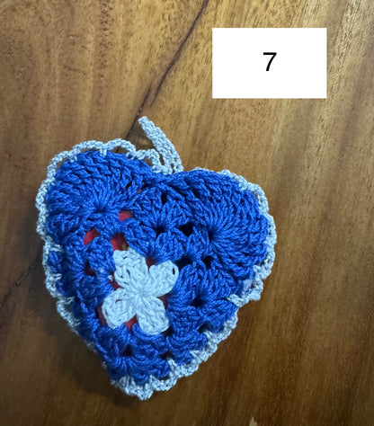 Crochet Heart - Pouch and Christmas ornament