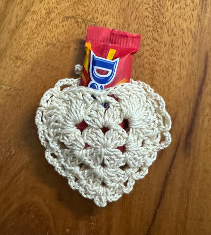 Crochet Heart - Pouch and Christmas ornament