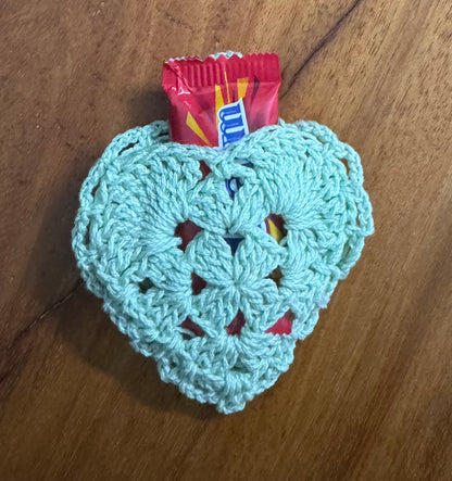 Crochet Heart - Pouch and Christmas ornament