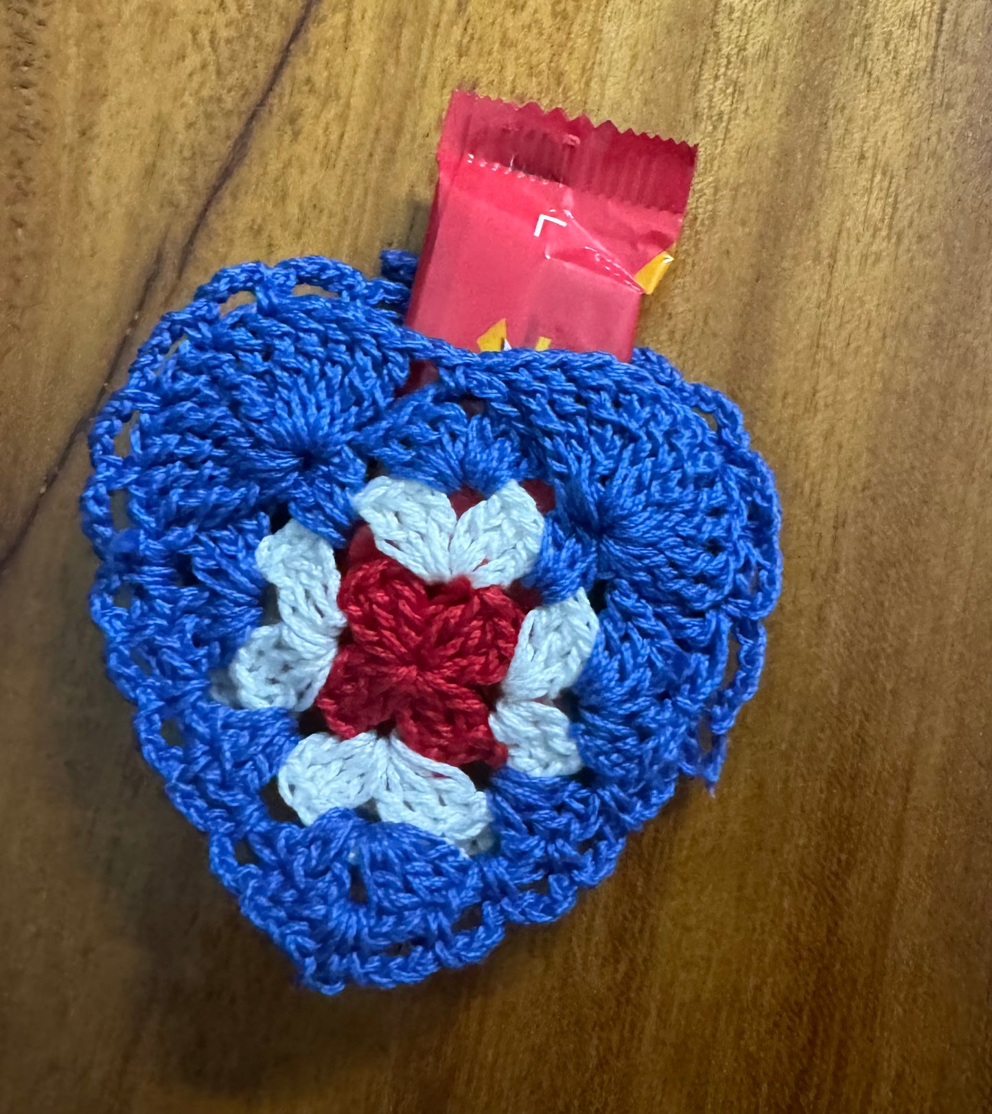 Crochet Heart - Pouch and Christmas ornament