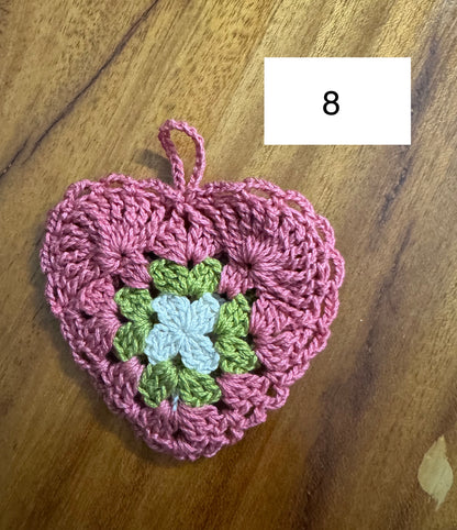 Crochet Heart - Pouch and Christmas ornament