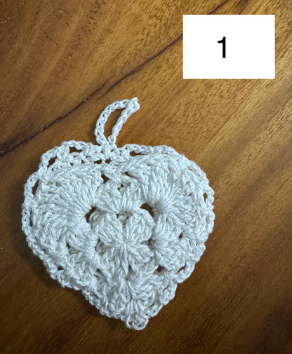 Crochet Heart - Pouch and Christmas ornament