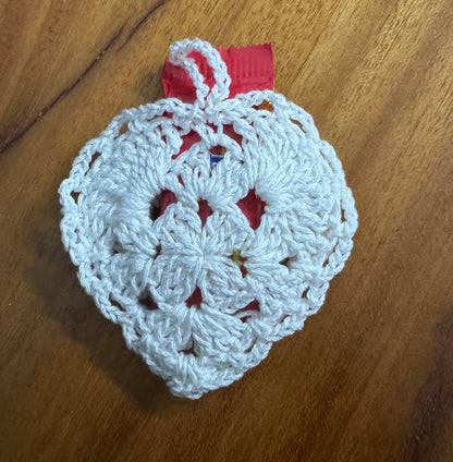 Crochet Heart - Pouch and Christmas ornament