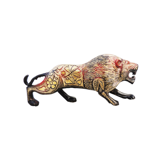 Lion Statue Made of Brass for Decor