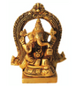 Mini Brass Ganesha Idol with Arch (4 inch tall)