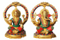 Prosperity & Wisdom Idols – Brass Lakshmi Ganpati (8 inches tall)