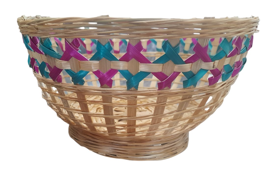 bamboo bread basket side view