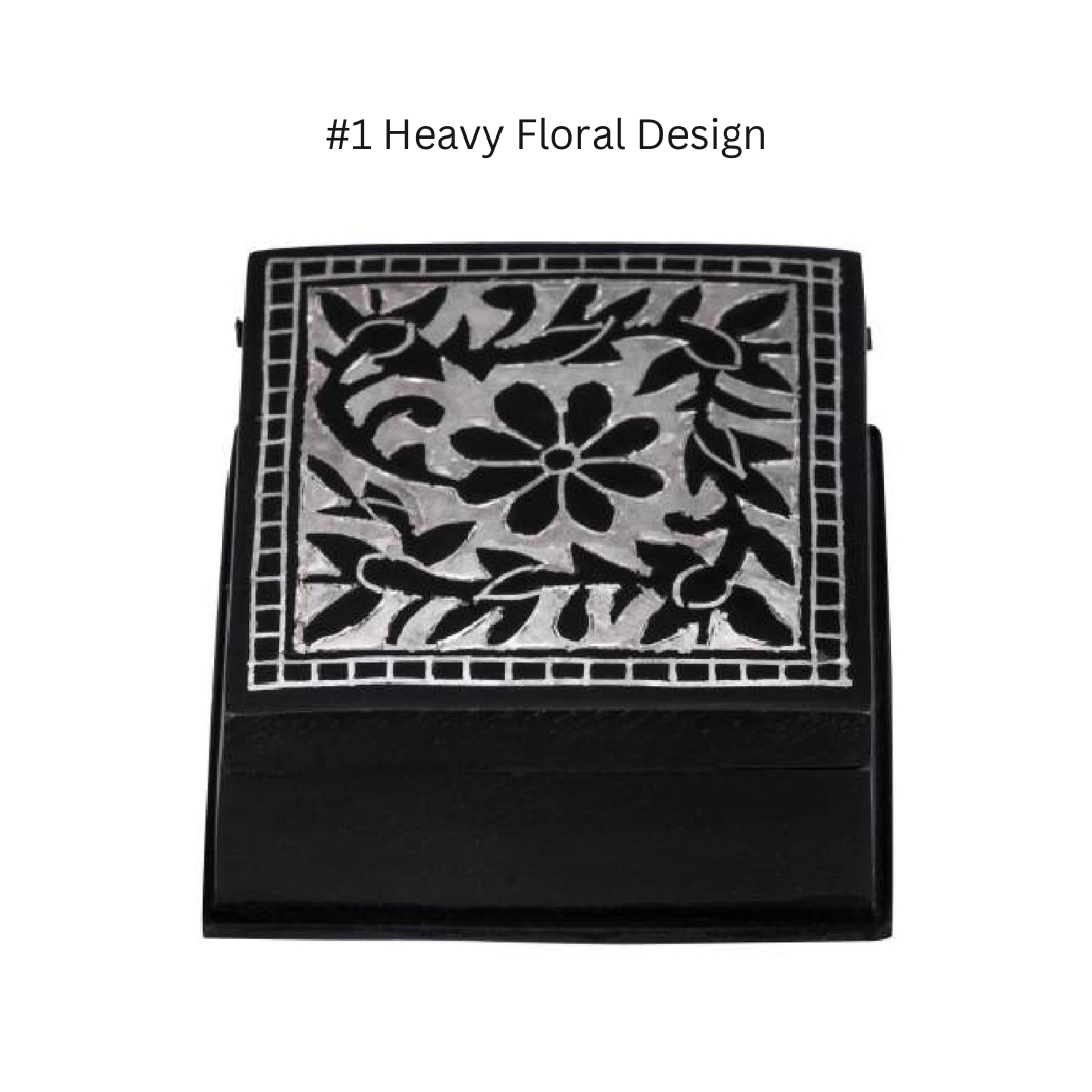 bidri jewellery box square