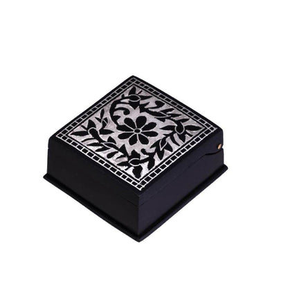 bidri jewellery box square sheet work design