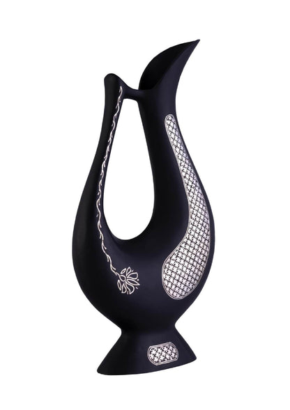 bidri pitcher decor dense silver inlay
