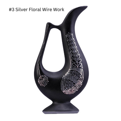 bidri pitcher decor floral wire work