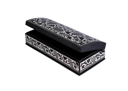 bidri rectangle jewellery box open