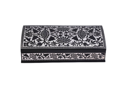 bidri rectangle jewellery box sheet work