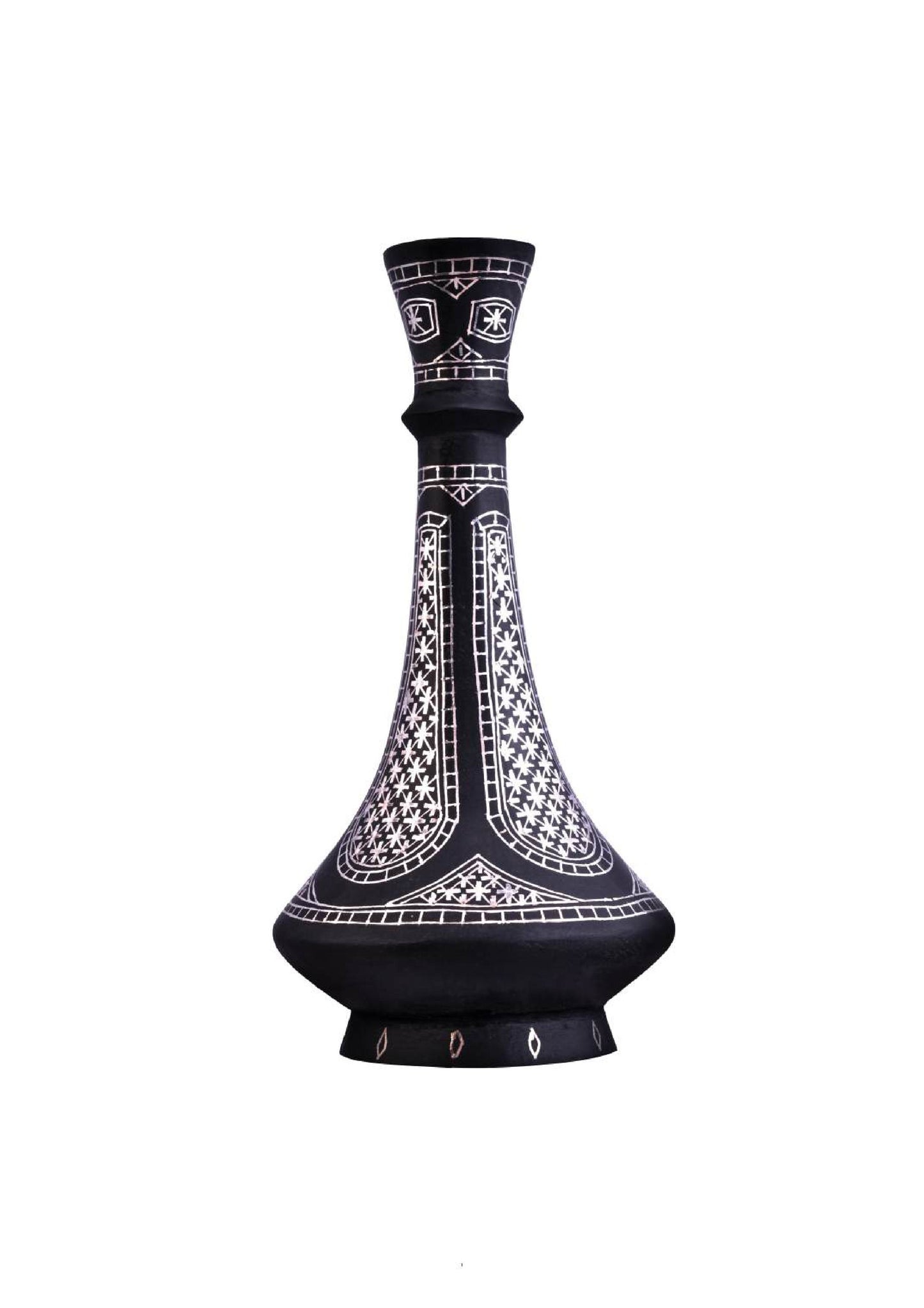 bidri vase silver wirework