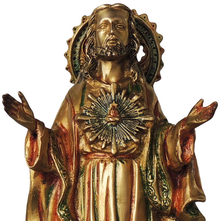 risen jesus brass statue