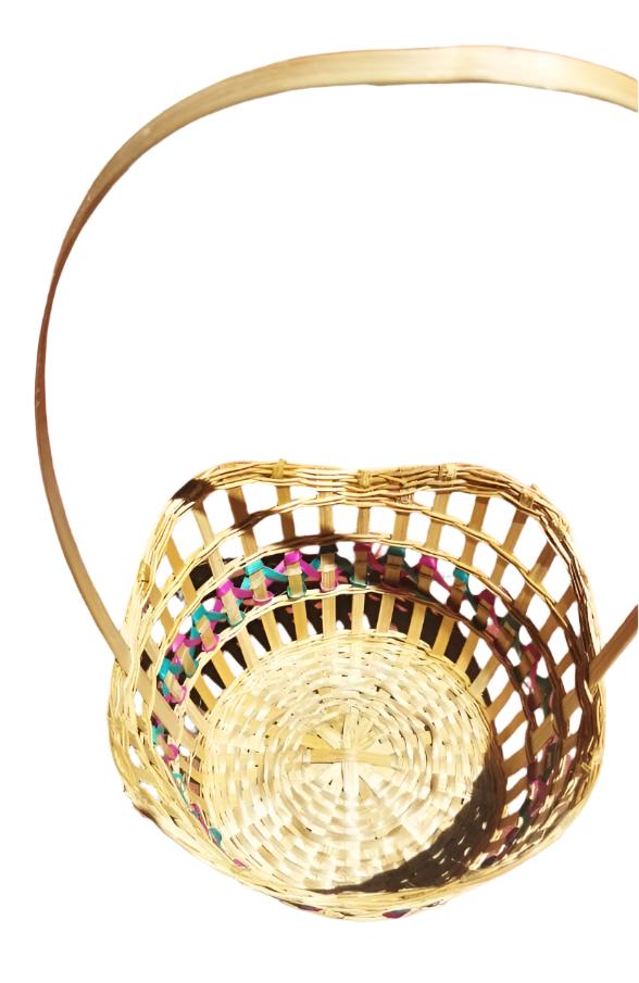 wavy design bread basket top view